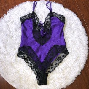 Victoria’s Secret Sexy Gold Tag Purple Bodysuit
